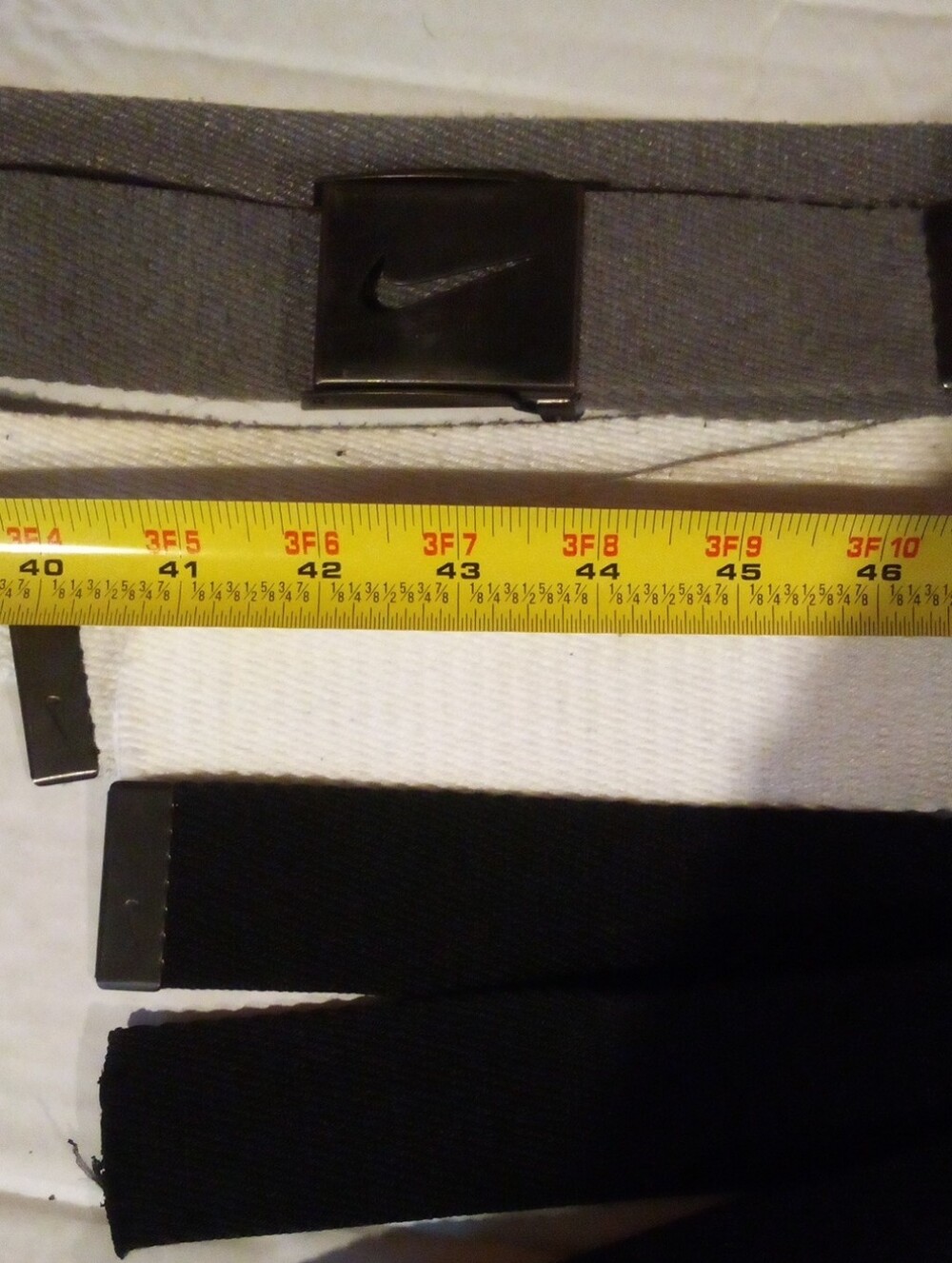 Nike Adult Size ~max*42" Waist InterChangeable Metal Belt Buckle  3 Canvas Belts